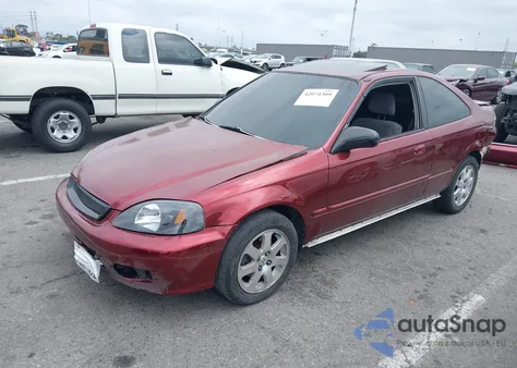 2000 Honda Civic Ex from USA, damaged, VIN 1HGEJ8244YL030308